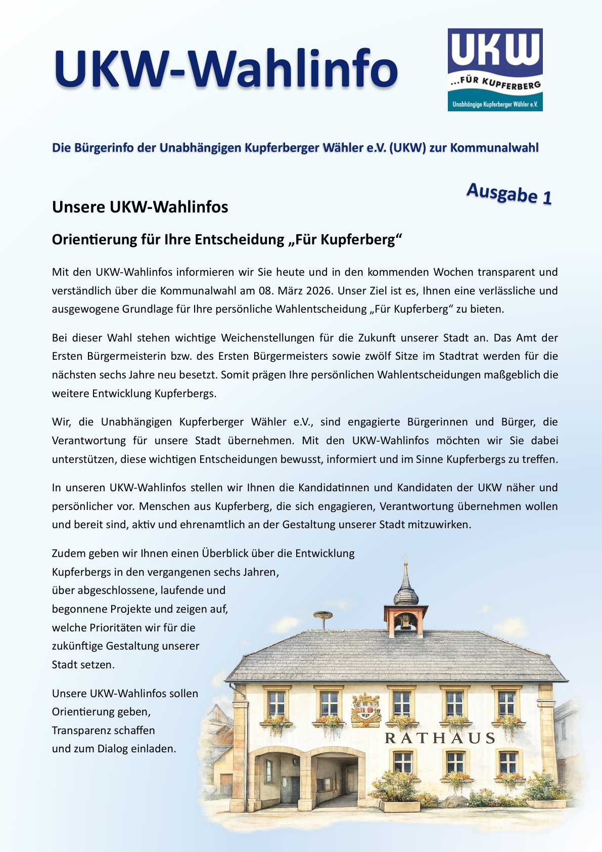 Titelseite Ausgabe 1